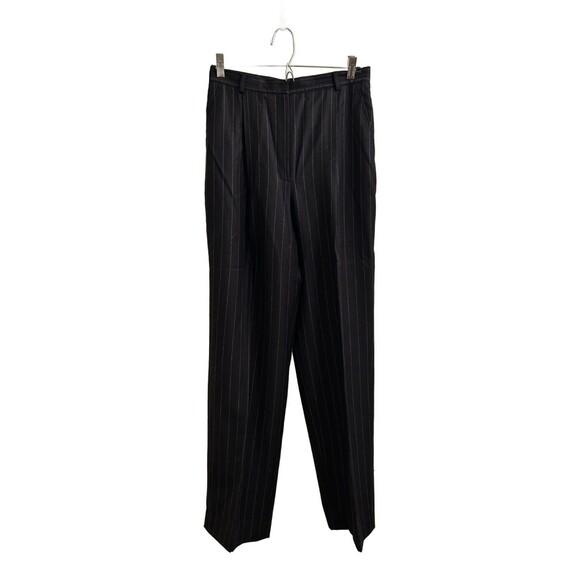 Women’s Ralph Lauren Navy Pin Striped 100% Wool Trousers Sz 6 Preppy Career Read - Picture 1 of 6